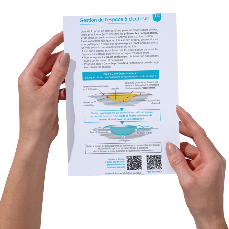 Espace mort en cicatrisation